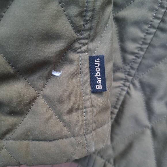%Barbour Women's Olive Quilted Gilet Vest Size 6 - Picture 5 of 9